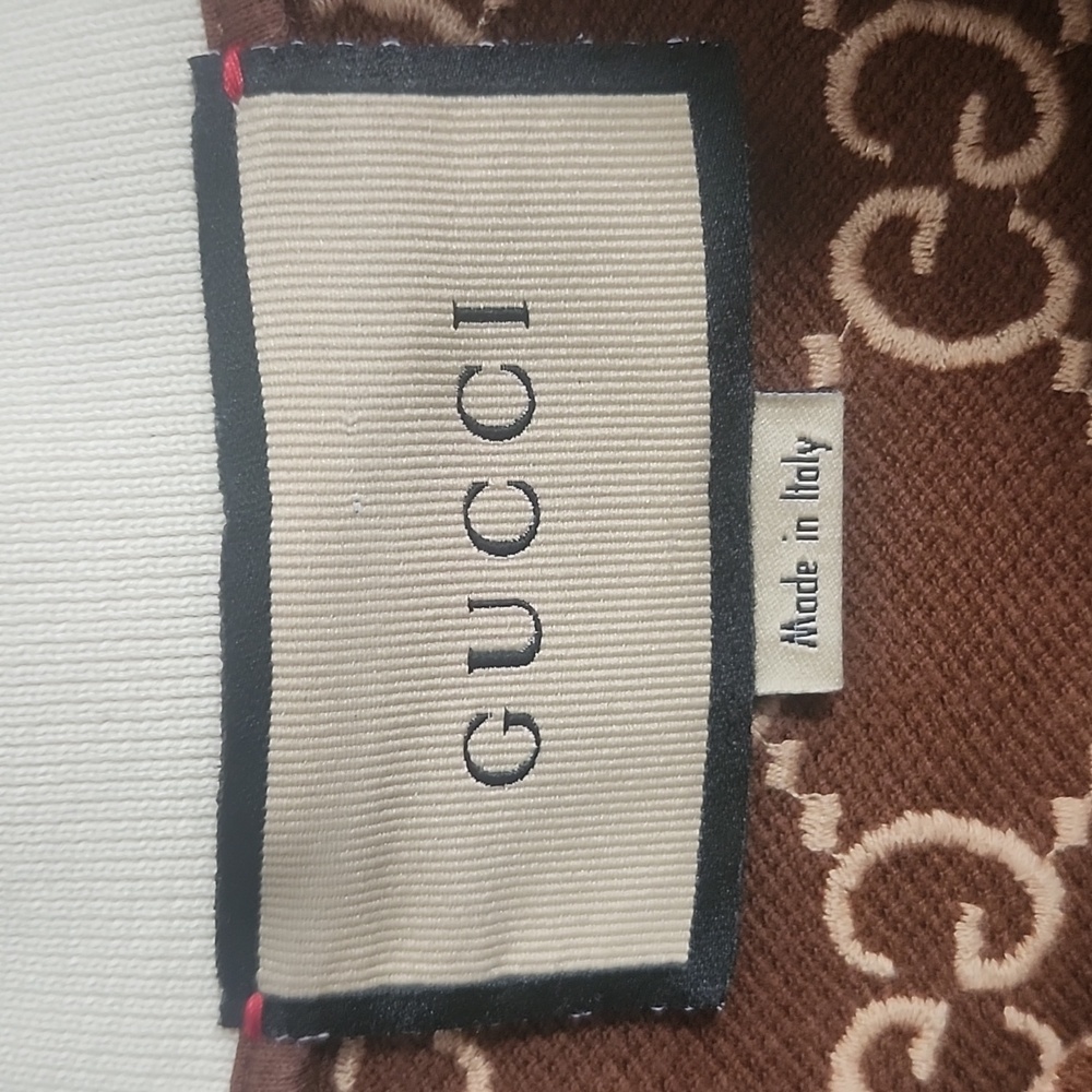 AUTHENTIC Gucci Brown Monogram Polo Shirt - Picture 3 of 9
